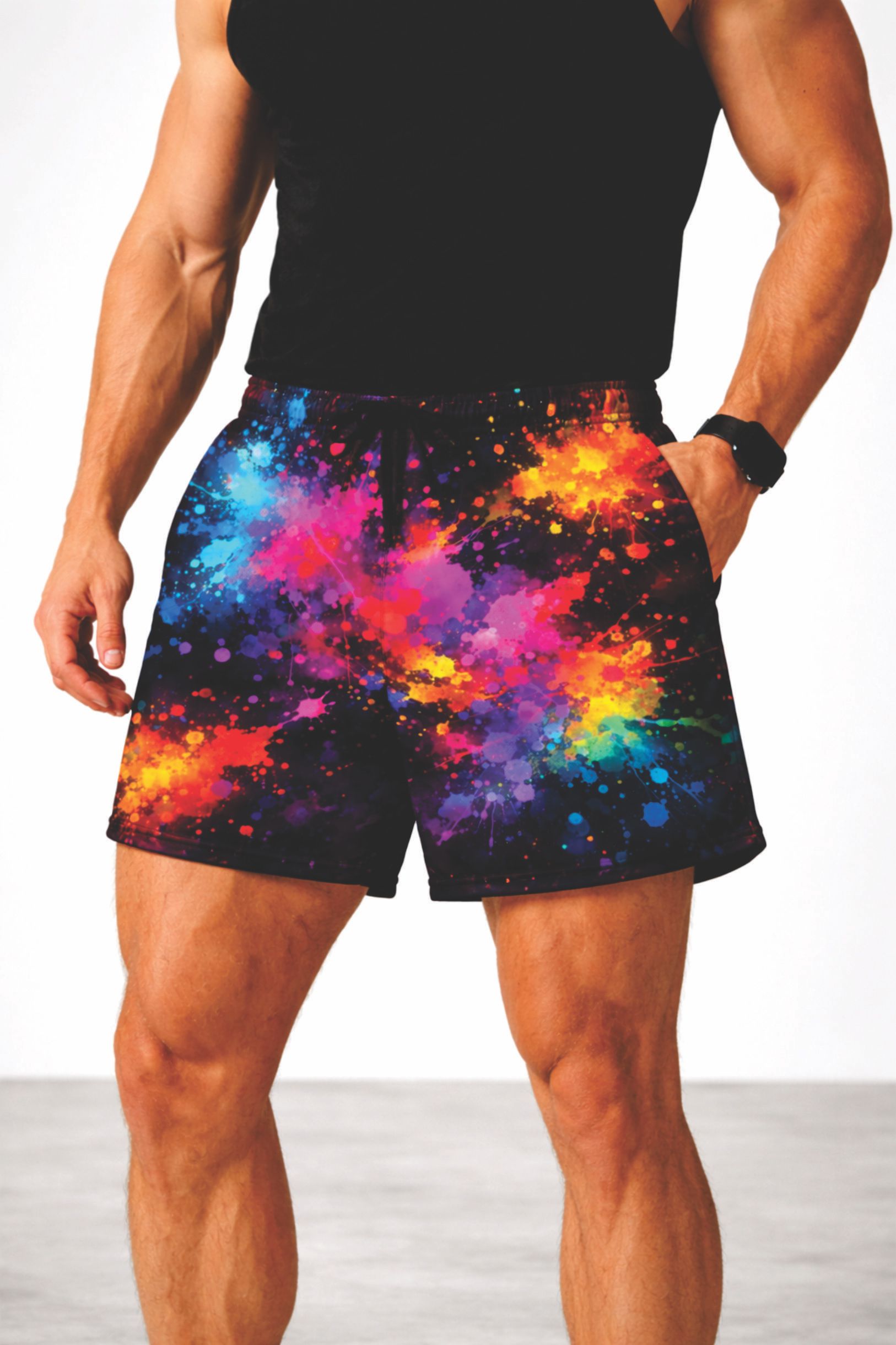 Samba Canção Masculino Estampa Color Splash – Conforto e Estilo Moderno - Imagem 2